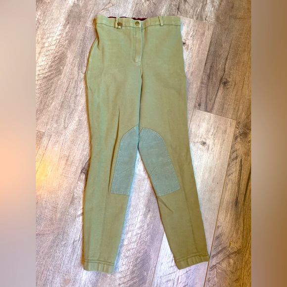 ON COURSE Cotton Naturals Sz 30 Shapely equestrian riding breeches pants, khaki - Picture 1 of 8